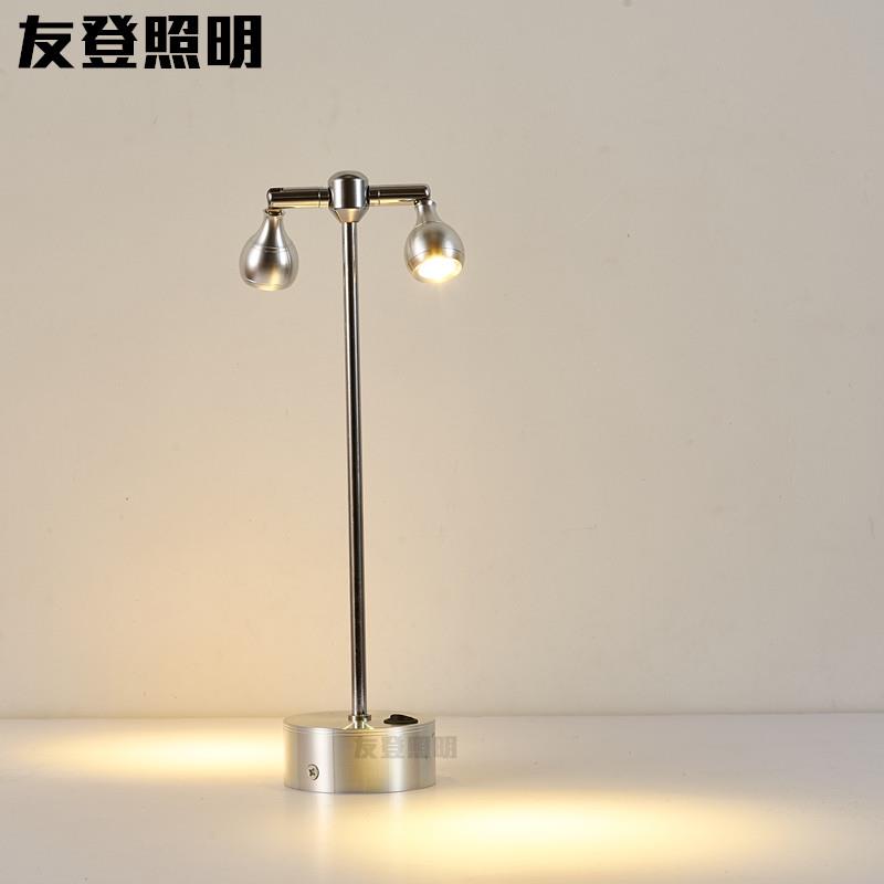 LED珠宝柜台射灯可充电1W3W立杆双头高杆灯KTV无线 线酒吧吧台电