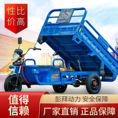 农用电动三轮车拉货载重王电动电瓶车家用工地大型货运摆摊快递车