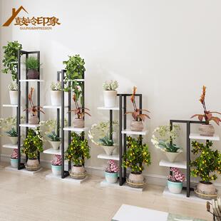 客厅家用阳台绿箩花盆置物架北欧高新款 铁艺花架子多层室内特价