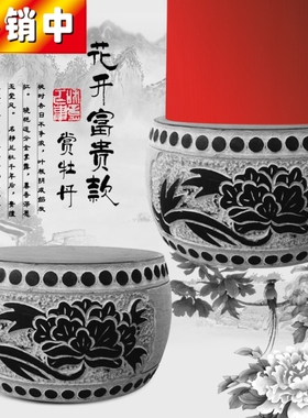 柱墩石天然青石柱墩木柱底座柱顶石圆墩空心包柱石柱脚石墩子底座