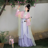 仕女图齐腰襦裙直袖 女 原创汉服半袖 对交穿宋制新品 未央 新款