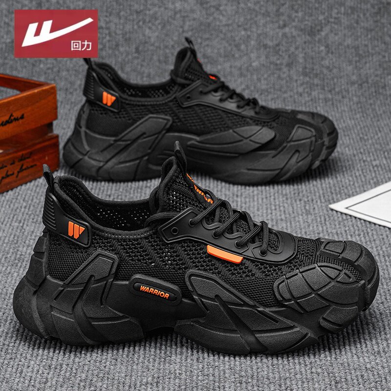 回力男鞋夏季飞织薄款网面透气防滑厚底运动休闲老爹鞋椰子鞋网鞋