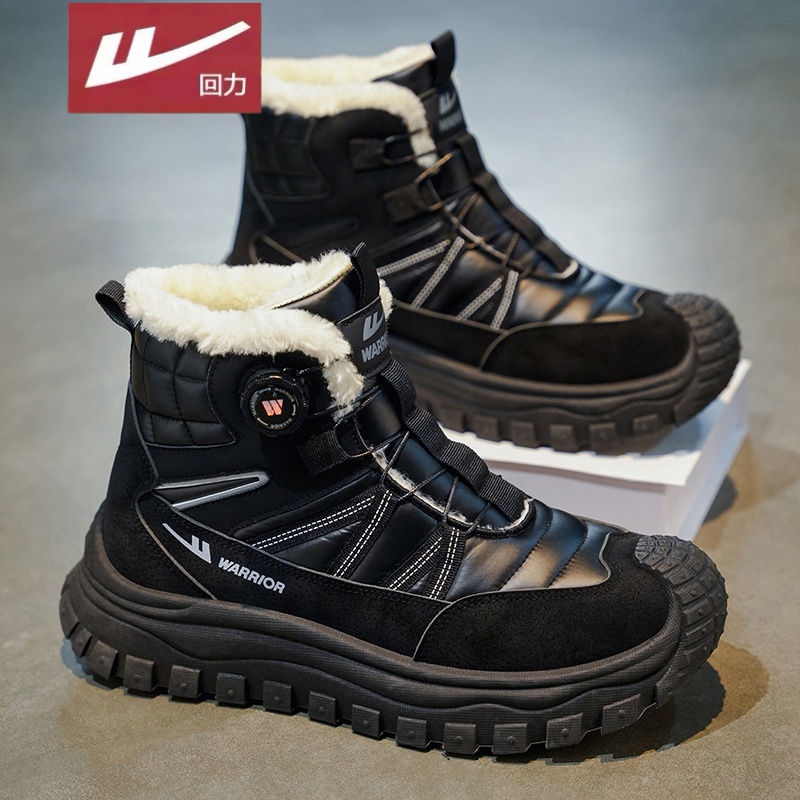 回力雪地靴加绒保暖大棉鞋
