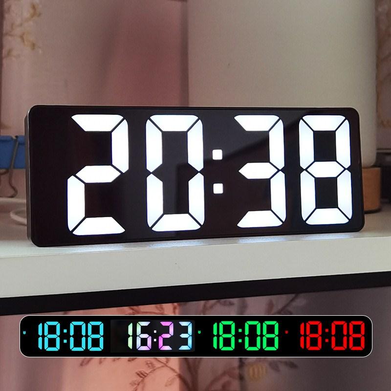 led数字时钟桌面电子钟表摆件客厅电视柜闹钟插电简约夜光台式