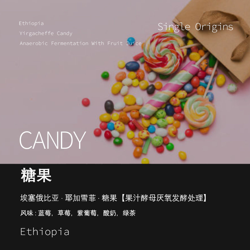 耶加雪菲糖果酵母厌氧发酵处理豆