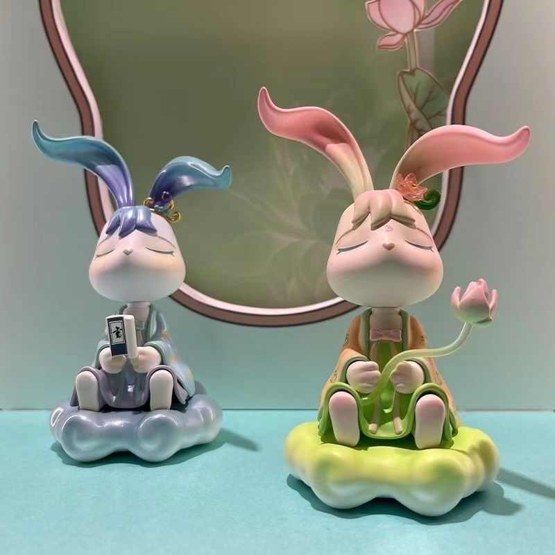 星际熊埃莉诗冥想兔丽人行盲盒中国风兔子女孩手办潮玩摆件礼物