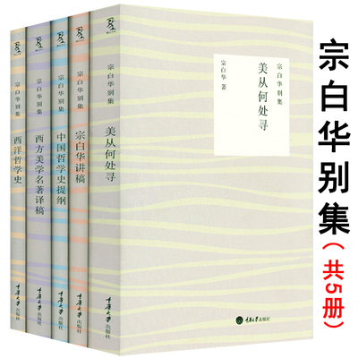 5册美从何处寻+宗白华讲稿+西方美学名著译稿+中国哲学史提纲+西洋哲学史宗白华别集师讲美学全集四讲华夏美学艺境散步书籍