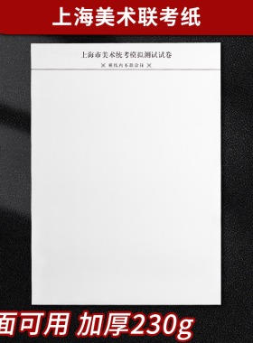 2023年上海市美术联考专用纸素描联考纸模拟色彩考试纸美术考试纸水粉纸速写统考纸用纸4k8k四开八开画纸230g