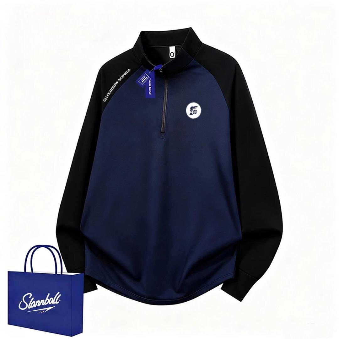 SLAMBALL半拉链运动长袖速干T恤投篮服学生训练热身健身服立领薄