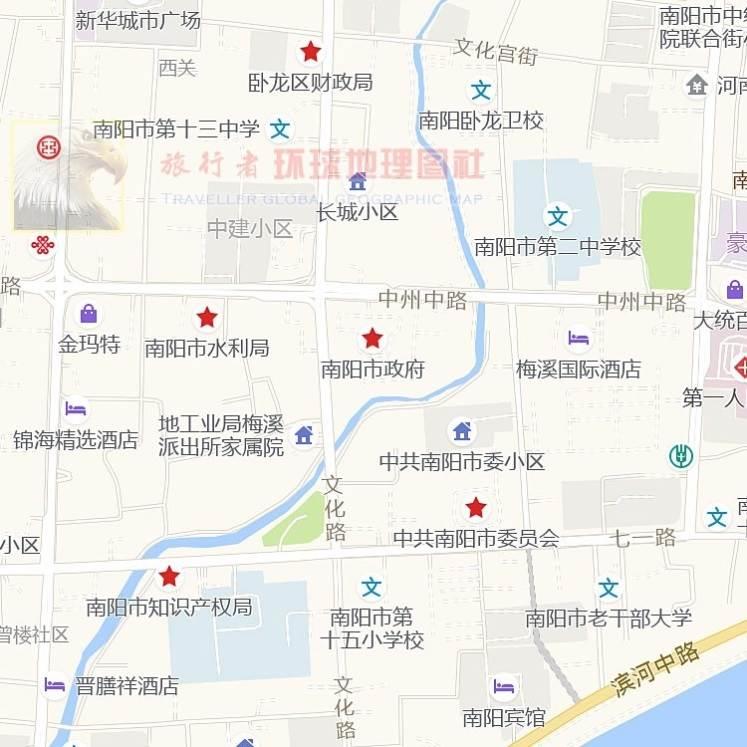 超大巨幅 南阳市区地图订制定做 城市城区海报2023新版装饰画芯 家居饰品 现代装饰画 原图主图