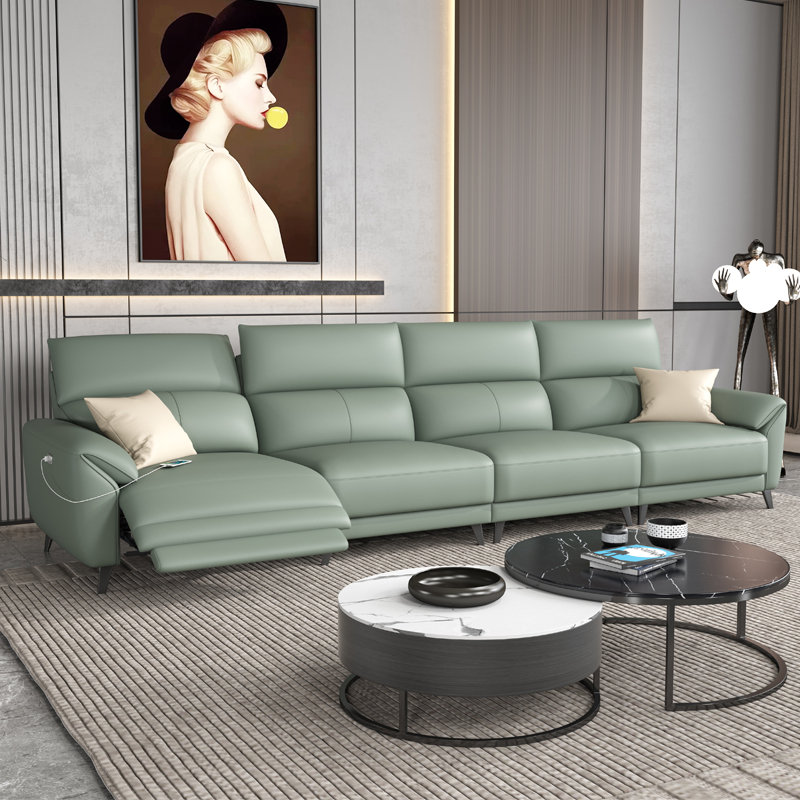 CBD全真皮沙发小户型简约