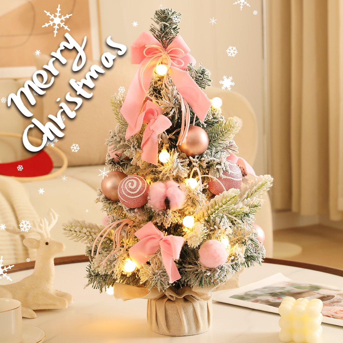 圣诞节氛围感圣诞树小摆件装饰品