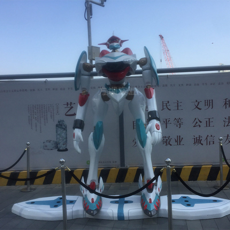 厂家定制玻璃钢动漫机器人雕塑IP展模型变形金刚铠甲勇士人物雕塑