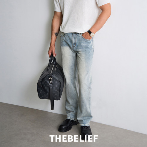 日本冈山517微喇叭牛仔裤男