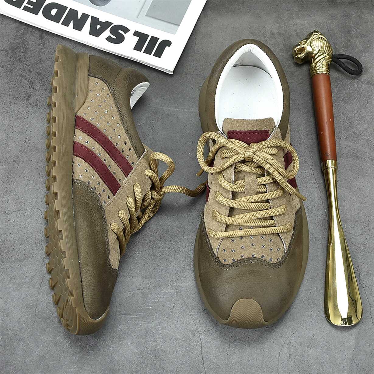 复古系带运动休闲鞋爆款时尚