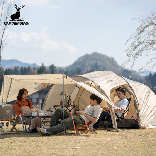 隧道帐篷CaptainStag一室一厅