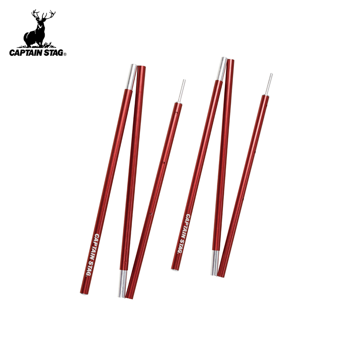 CAPTAIN STAG 帐篷杆铁地钉天幕导绳户外露营铝合金支撑杆牵引绳