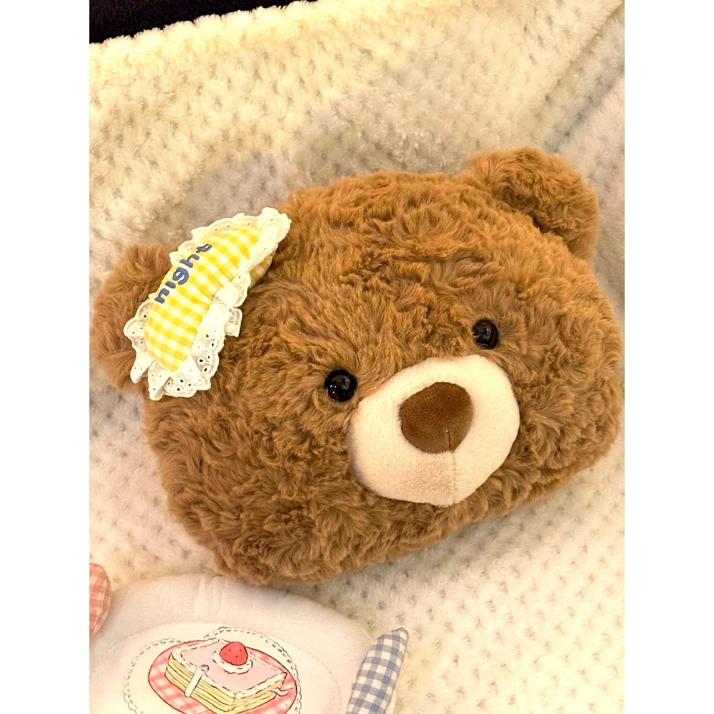 晚安小熊热水袋冬天暖手宝女生高颜值宿舍暖手神器暖手袋安全防爆