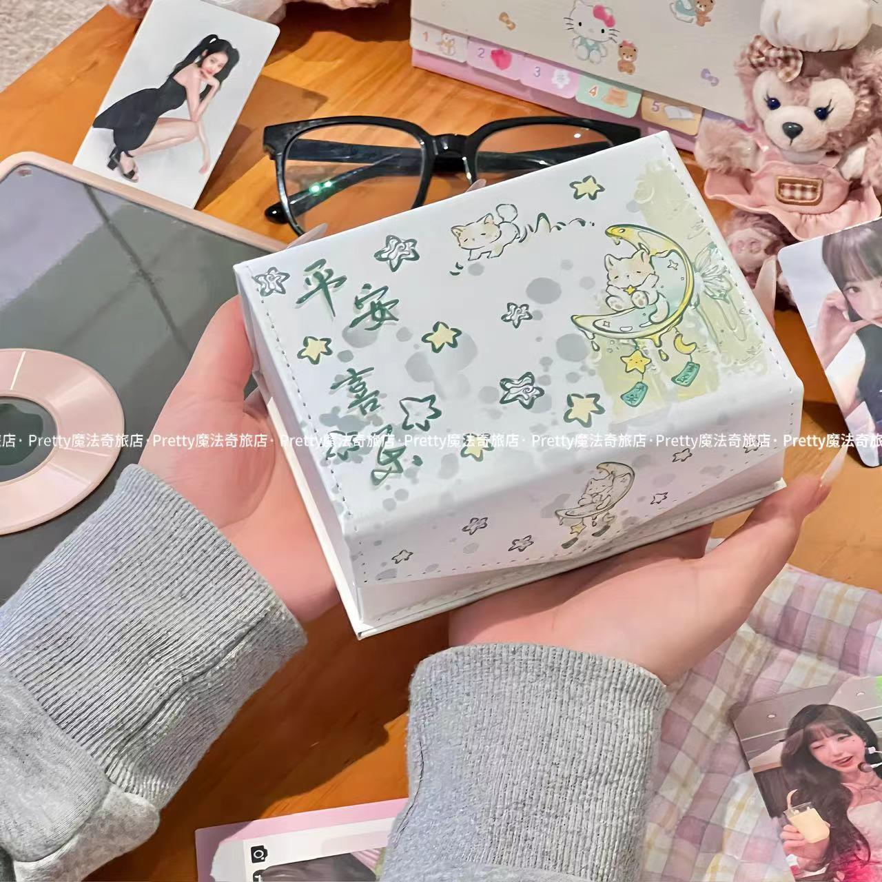 Pretty魔法奇旅店原创平安小猫PU卡盒皮质防水追星照片小卡收纳盒