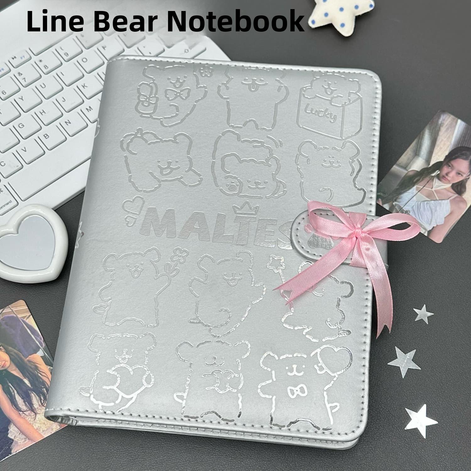 线小狗Pu卡书皮革A5四方网格卡书宝丽来小卡活页磁扣加厚存储书