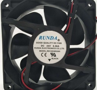 RD12038B 0.36A S24H 24V 12cm电焊机散热风扇 12038 全新RUNDA