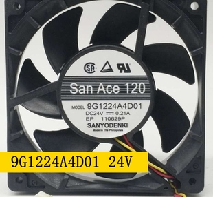 DC24V 120 0.21A 日本三洋SANYO 25轴流风扇 原装 9G1224G4D01