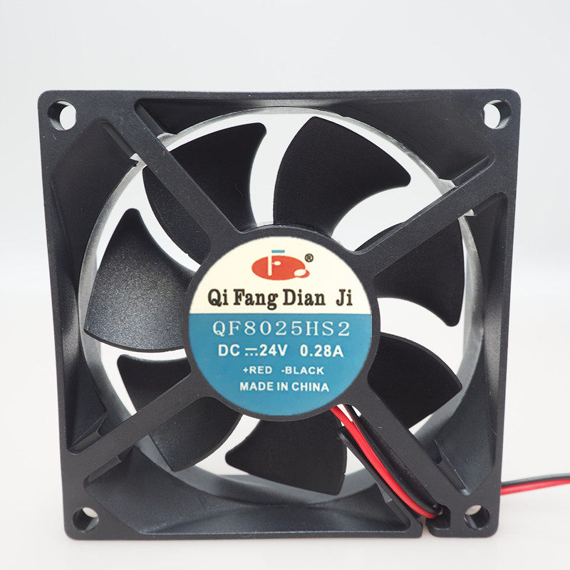 奇芳电机 QF8025HB2/HBL1机柜风机24V 12V电焊机工业散热风扇8CM