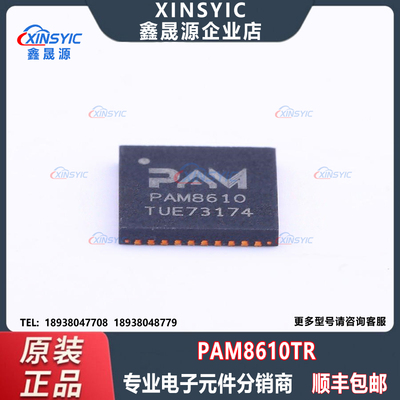 全新原装 PAM8610TR 封装 WQFN-40-EP(6x6) 音频功率放大器芯片