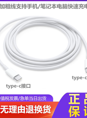 双type-c数据线适用于荣耀三星oppo手机充电线平板电脑ipad加粗快充1米2米苹果iphone16/15pro17max充电线