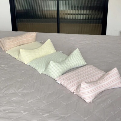 颈椎枕全棉荞麦骨头枕三角枕套装