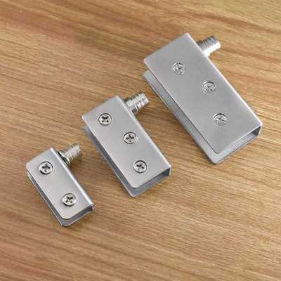 不锈钢玻璃夹酒柜门夹玻璃合页货柜配件柜门玻璃铰链上下玻璃门夹