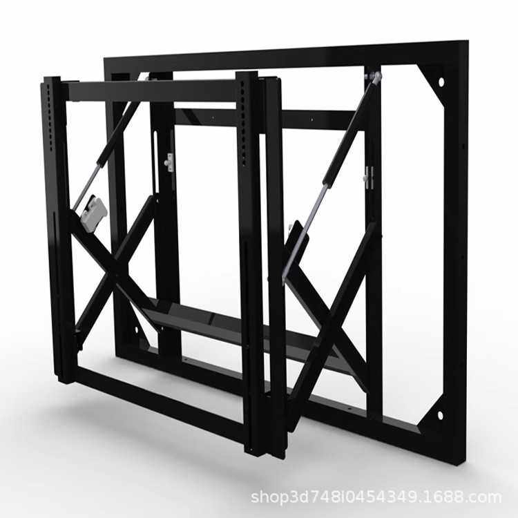 电视监控拼接屏46寸55寸液压前维护可伸缩壁挂支架显示器拼接墙架