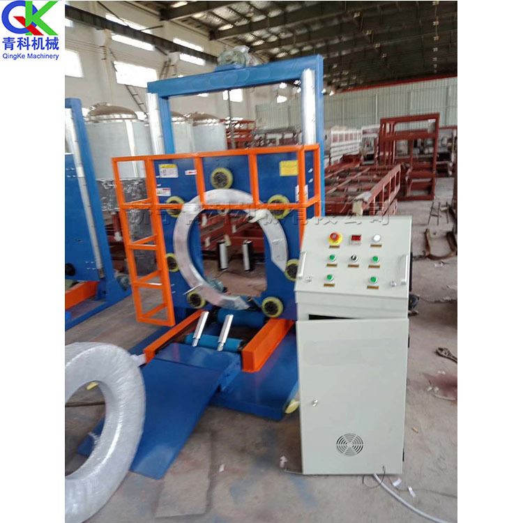 防尘防锈地暖管包装机 橡胶塑料管缠绕打包机 环形钢圈包裹机