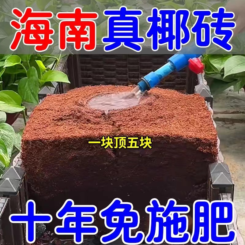 椰砖无菌营养养花压缩通用型椰砖土种花种菜有机脱盐椰糠专用椰土