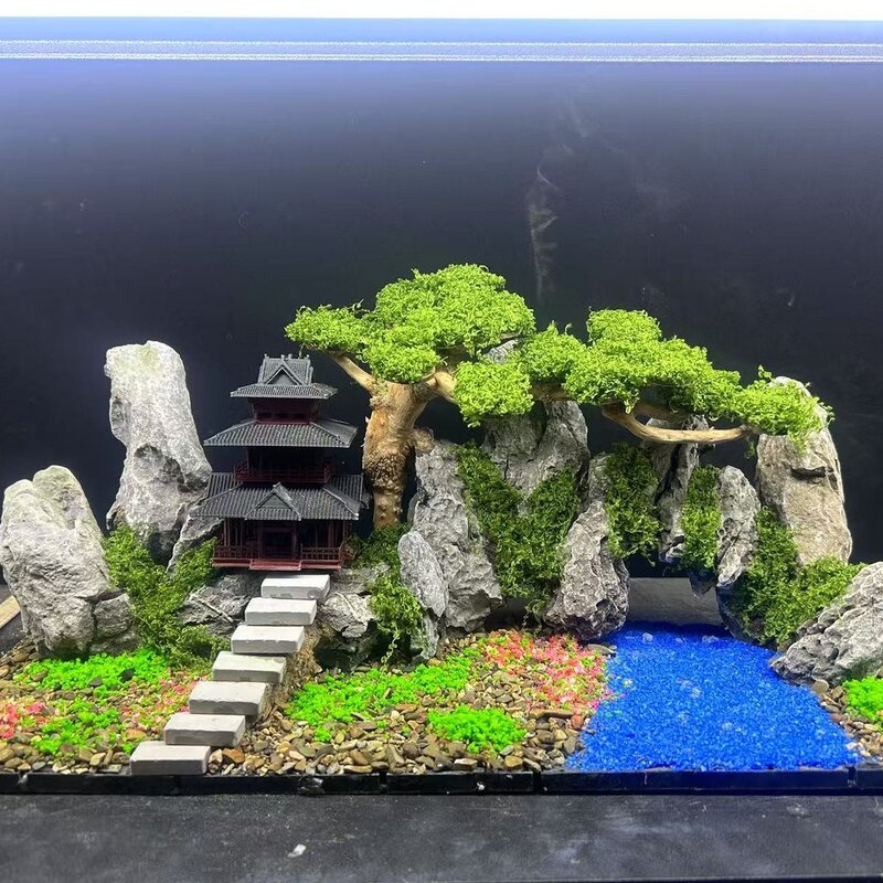 鱼缸造景鱼缸树,鱼缸景观,固定(仿真水草),一物一拍