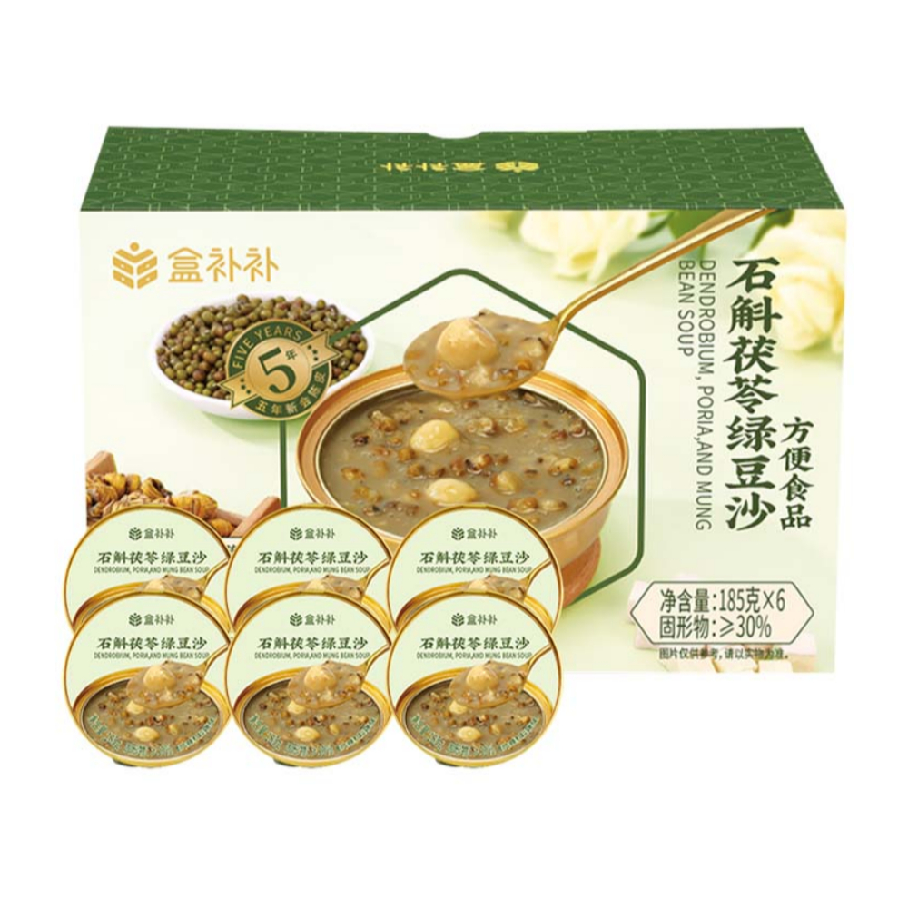 盒补补 石斛茯苓绿豆沙 185g*6碗