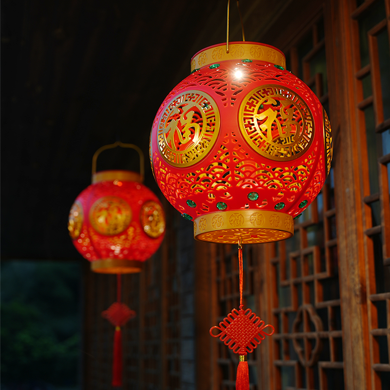 【超大号】太阳能音乐红灯笼新款2025新中式户外阳台庭院大门装饰