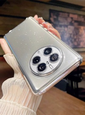 葆志适用华为mate60超薄in高级感手机壳mate50女新款防尘透明不易发黄70保护套p70闪粉星空P40奢华简约