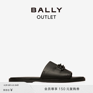 6300470 黑色皮革凉鞋 巴利JARETH男士 BALLY