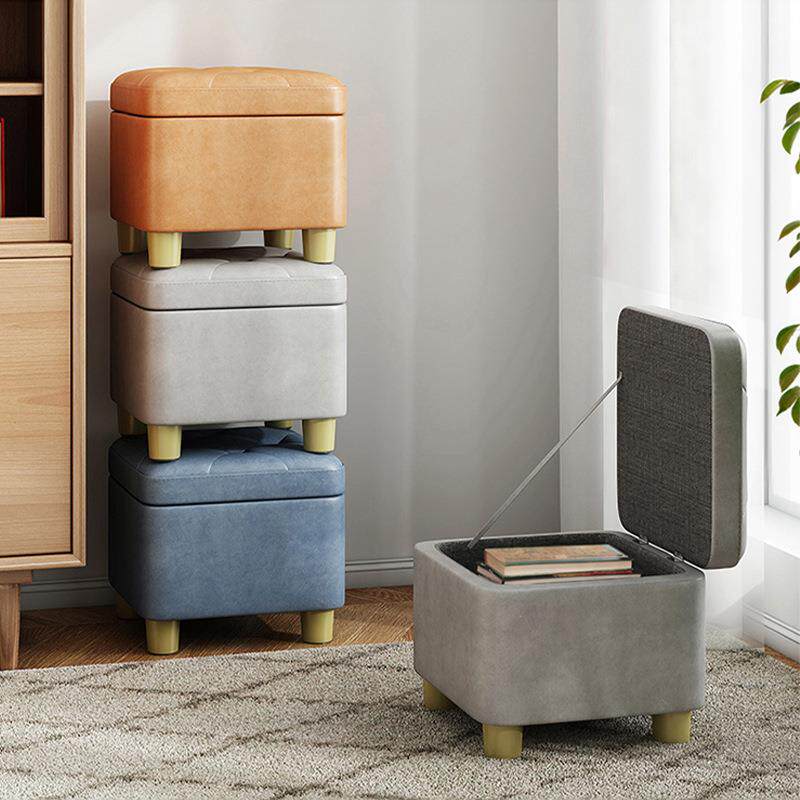 拉车套罩小凳子家用储物凳收纳凳换鞋凳可叠放方凳客厅沙发凳软包坐凳