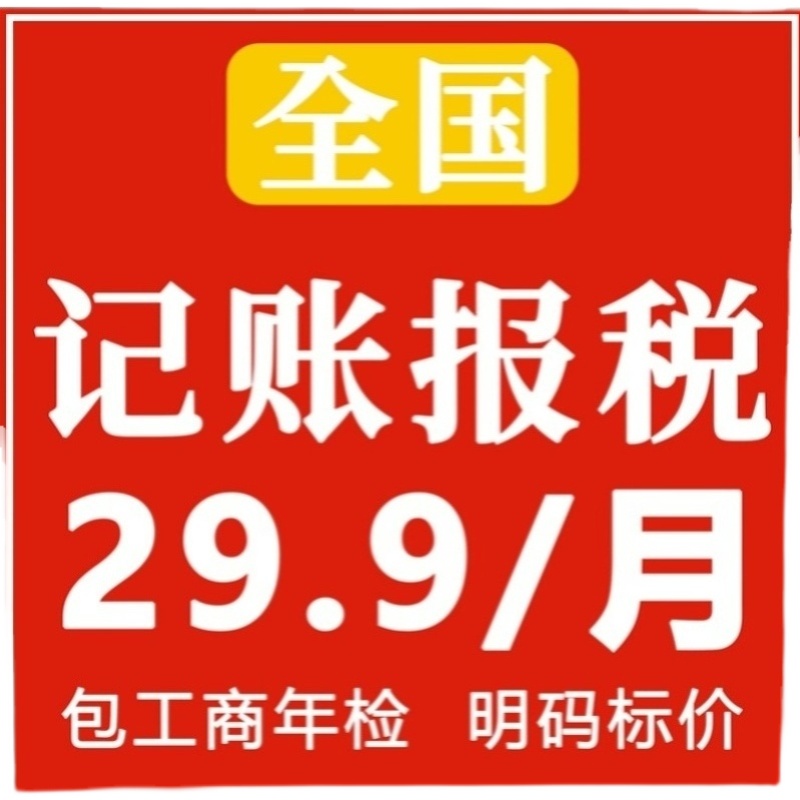 广东深圳东莞中山代理记账报税代做账0零申报会计服务惠州茂名