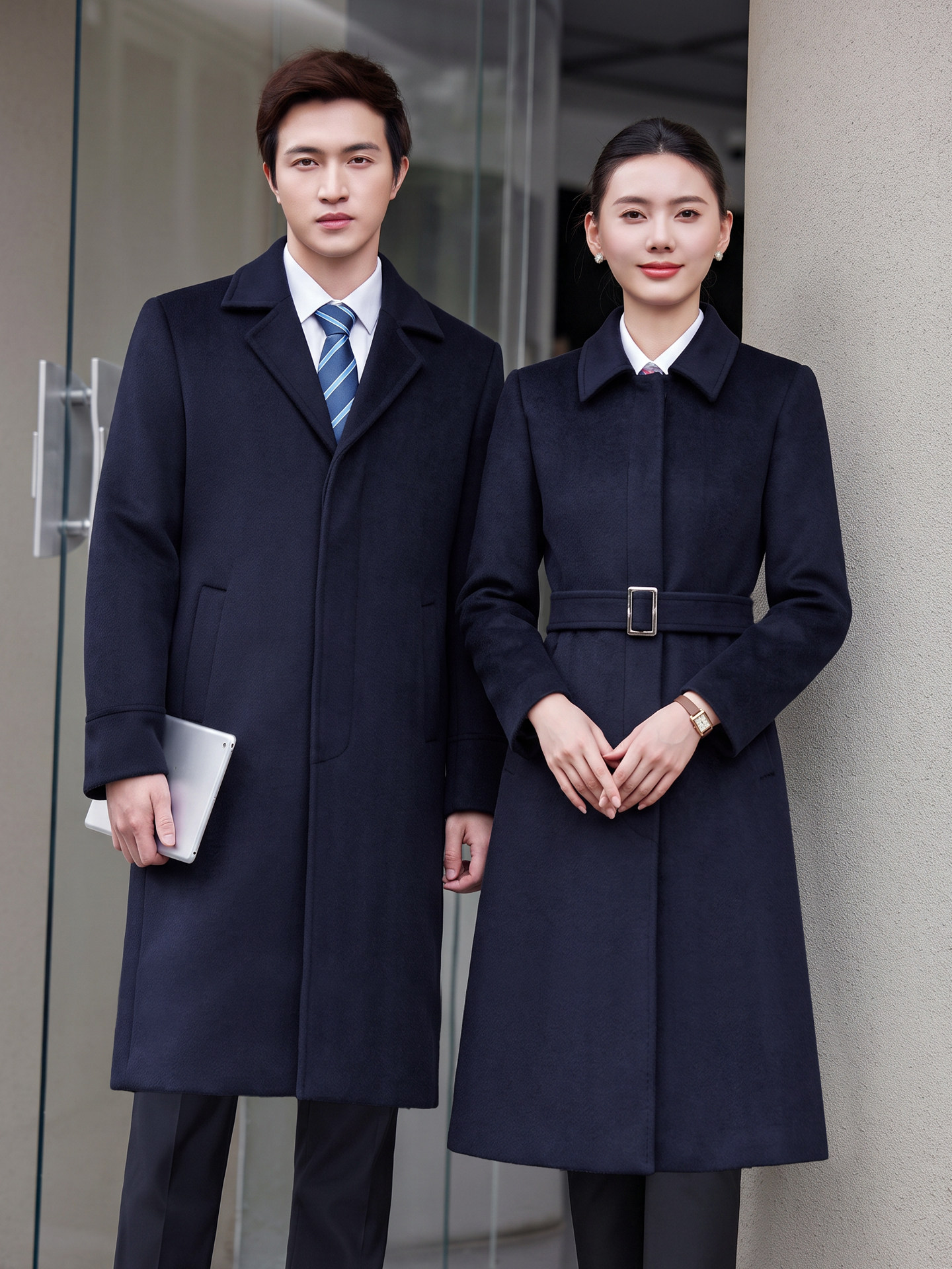 Woolen coats for men and women, high-end professional workwear, a