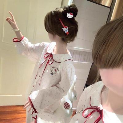 日系卡通HelloKitty睡衣女春秋款