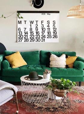 法式复古绿色布艺沙发可拆洗客厅小户型简约现代沙发直排双人乳胶