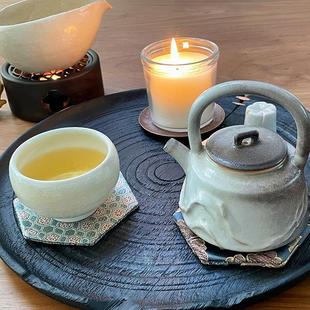 老木盤子托盤木質(zhì)實(shí)木干泡臺茶盤壺承日式 侘寄風(fēng)碳化木盤咖啡圓盤