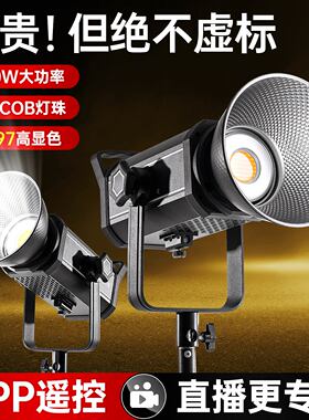 直播补光灯主播专业专用LED室内拍照COB摄影灯网红美颜嫩肤发丝轮廓打光灯背景间氛围球形深口柔光箱常亮太阳