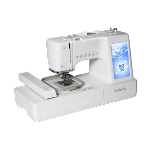 蝴蝶牌X60家用电子缝纫机大屏绣花机自动名字贴吃厚手动家庭锁边