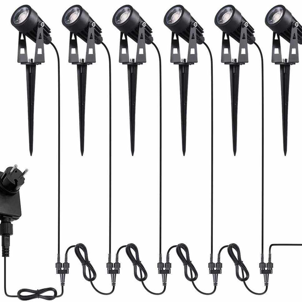 LED花园灯草地灯投光灯照树灯单色插地灯小射灯草坪道路灯防水