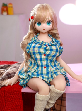 BJD娃娃格子套装蓝色荷叶边装饰实体硅胶玩偶服装3分娃衣68-148cm