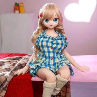 BJD娃娃格子套装蓝色荷叶边装饰实体硅胶玩偶服装3分娃衣68-148cm